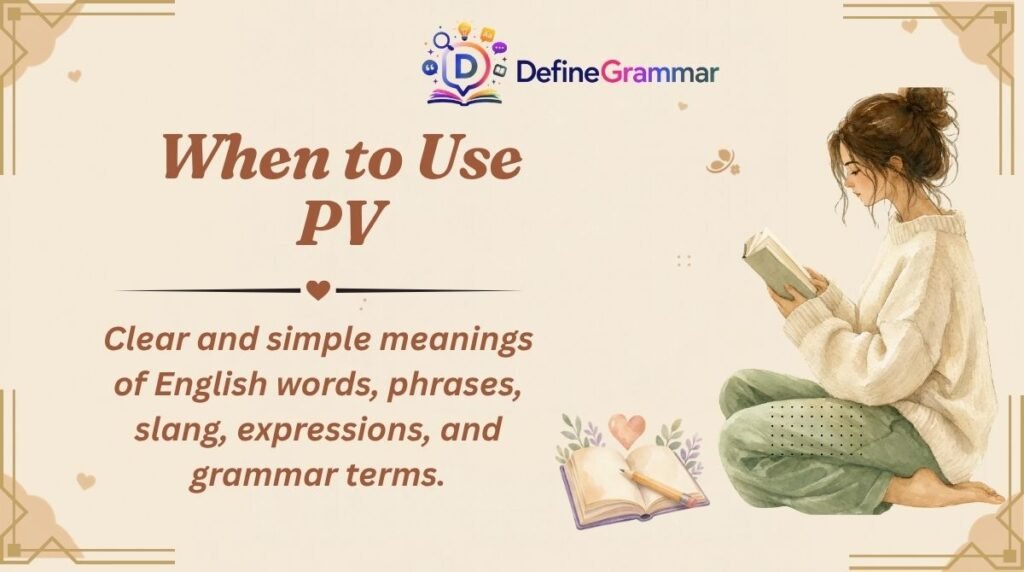 When to Use PV